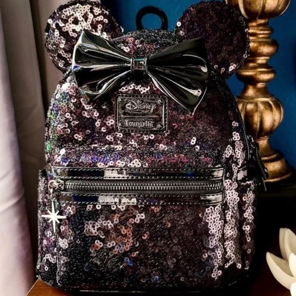 Disney Loungefly Black Sequin Backpack
